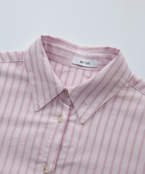 LOPY STRIPE SHIRT / PINK