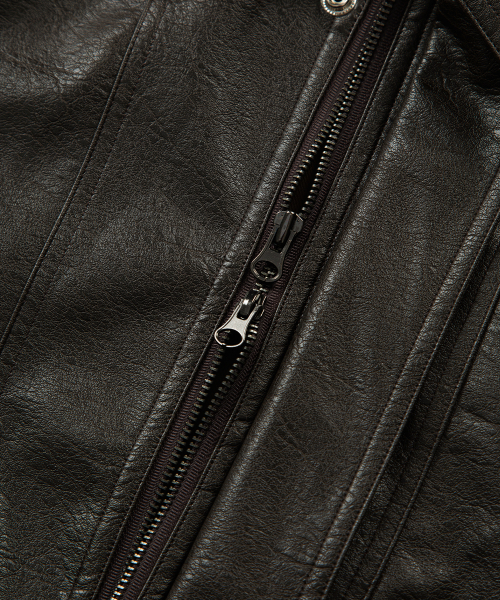 RILT LEATHER JACKET / BROWN
