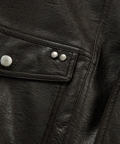 RILT LEATHER JACKET / BROWN