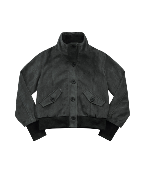 DUMBO SUEDE JACKET / CHARCOAL
