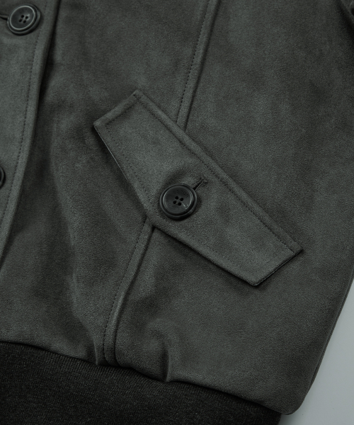 DUMBO SUEDE JACKET / CHARCOAL