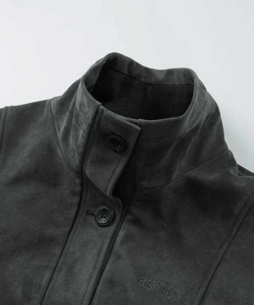 DUMBO SUEDE JACKET / CHARCOAL