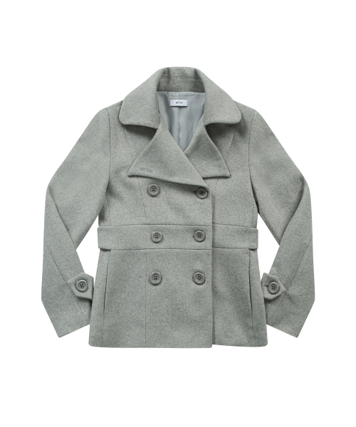 FOY BUTTON SHORT COAT / GRAY