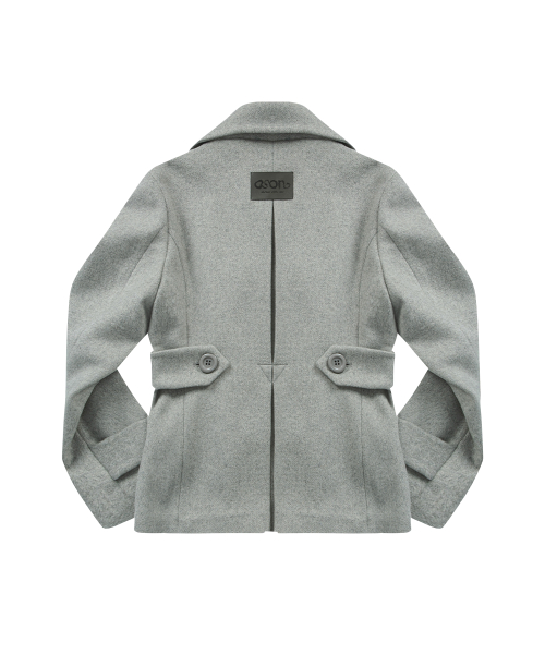 FOY BUTTON SHORT COAT / GRAY