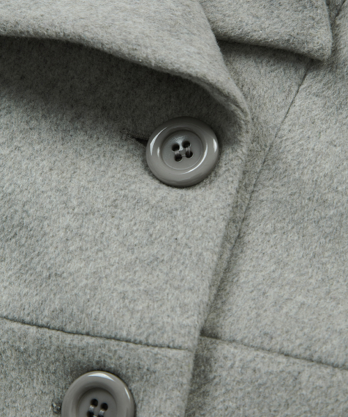 FOY BUTTON SHORT COAT / GRAY