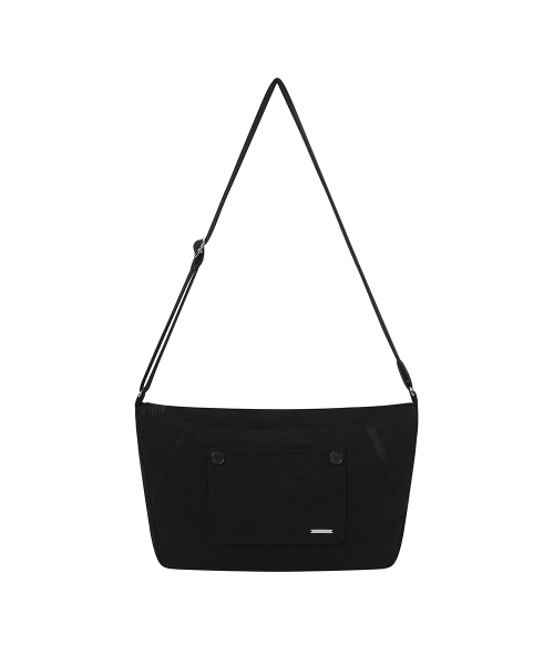 Stitch folding cross bag BLACK