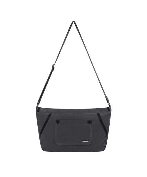 Stitch folding cross bag CHARCOAL