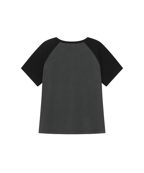 Miseki 37 raglan short sleeve CHARCOAL