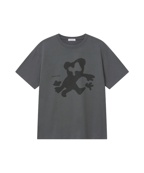 Teddy graphic short sleeve CHARCOAL
