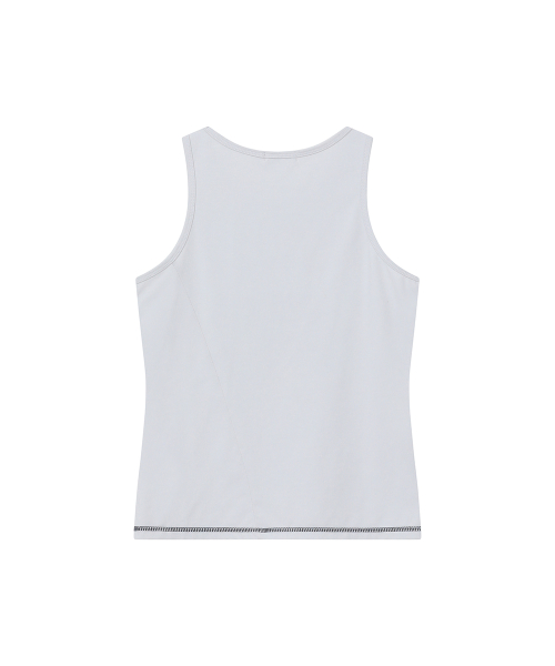 Pocket pointed sleeveless GREY
