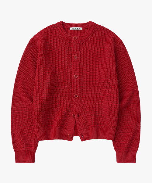 Washable Cropped Hacci Round Knit Cardigan - 6 COLORS