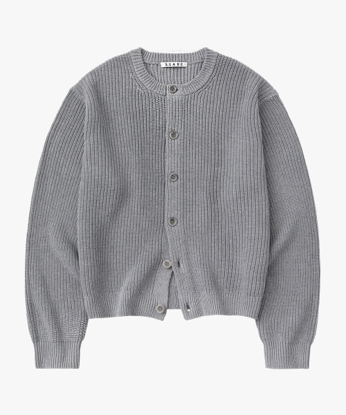 Washable Cropped Hacci Round Knit Cardigan - 6 COLORS