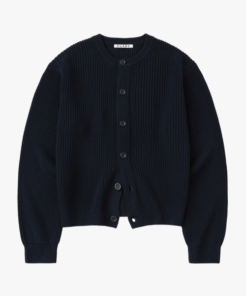 Washable Cropped Hacci Round Knit Cardigan - 6 COLORS