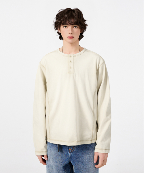 VLAD LAYERED VTG LONG SLEEVE T-SHIRT_PIGMENT CHARCOAL