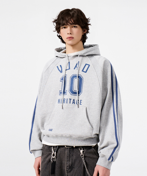 VLAD TURNOVER ARTWORK LOGO RUGBY HOODED SWEATSHIRT