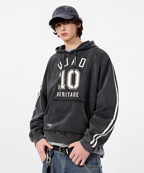 VLAD TURNOVER ARTWORK LOGO RUGBY HOODED SWEATSHIRT