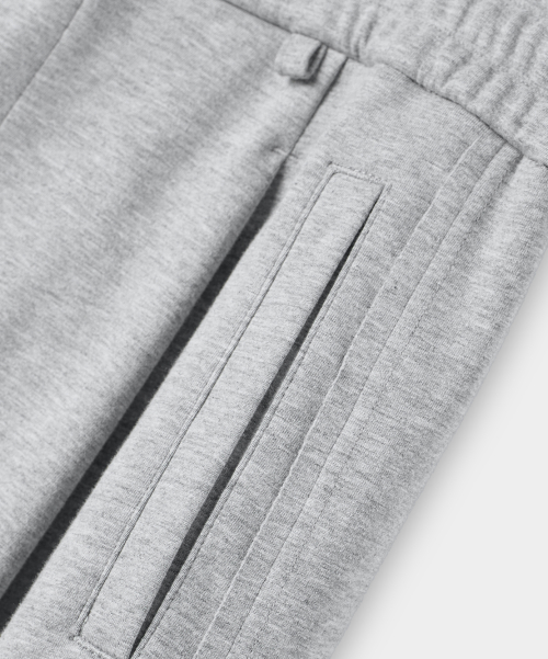 VLAD CUT-OFF APPLIQUE CURVED SWEATPANTS