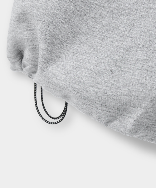 VLAD CUT-OFF APPLIQUE CURVED SWEATPANTS