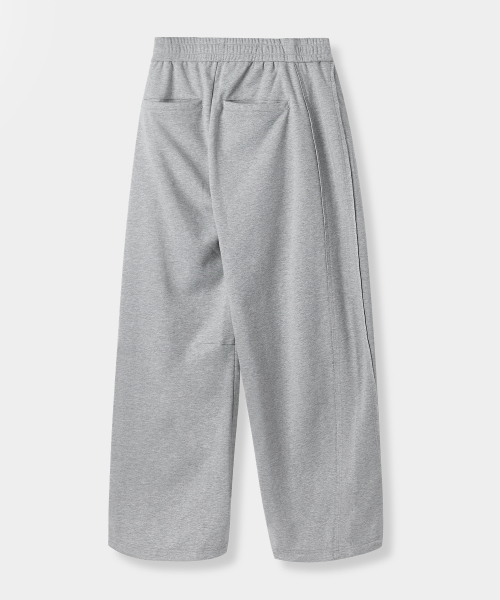 VLAD CUT-OFF APPLIQUE CURVED SWEATPANTS