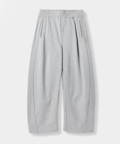 VLAD CUT-OFF APPLIQUE CURVED SWEATPANTS