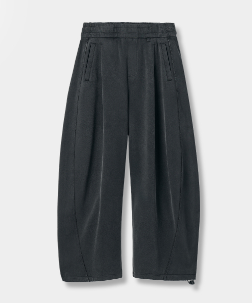 VLAD CUT-OFF APPLIQUE CURVED SWEATPANTS
