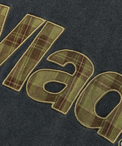 VLAD CHECK APPLIQUE HOODED SWEATSHIRT