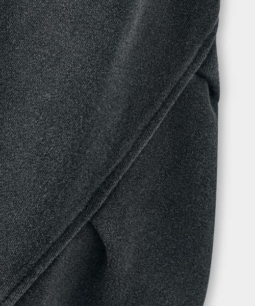 FOUR SEASONS ESSENTIAL HOODED ZIP-UP_CROP PIGMENT CHARCOAL