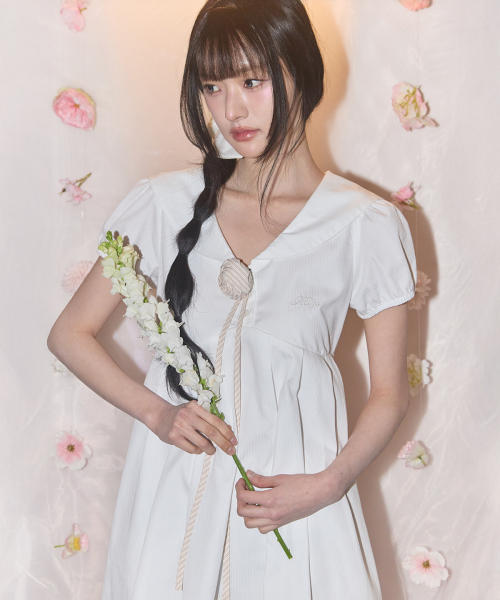 SAILOR COLLAR ONE-PIECE WHITE