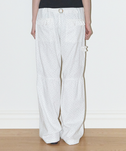 SHIRRING BOOTCUT PANTS FLOWER