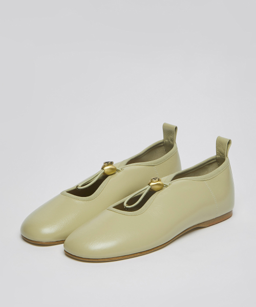 Luv string flat(Glossy olive beige)_OK1DX26002GOB