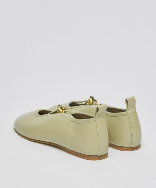 Luv string flat(Glossy olive beige)_OK1DX26002GOB