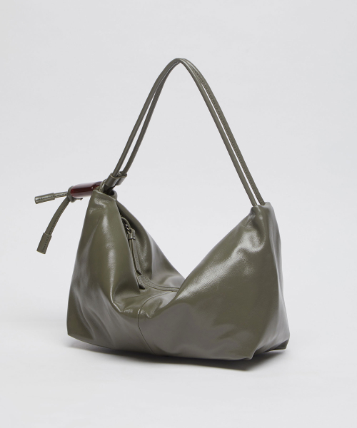 Ridge shoulder bag(Glossy ivy grey)_OVBAX26004GGR