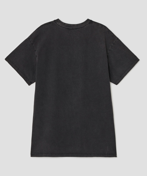 Girl Hotfix Washed Top [Charcoal]