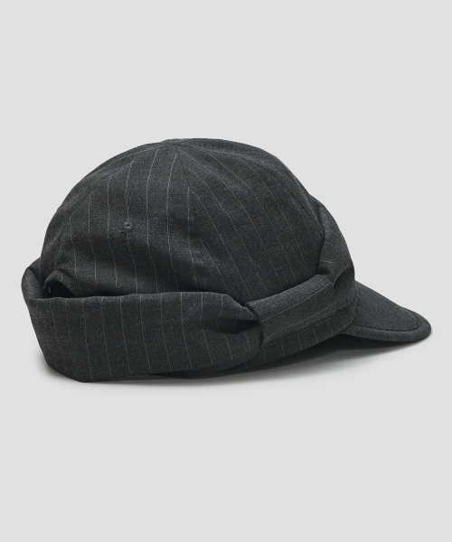 Striped Belted Cap [Charcoal]