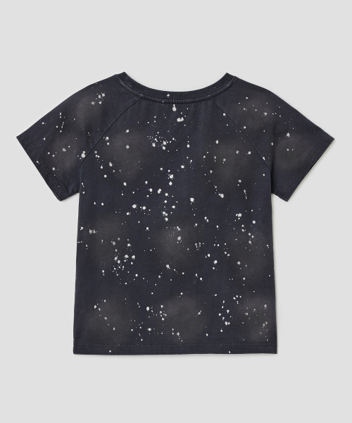 Spray Print Raglan Top [Charcoal]