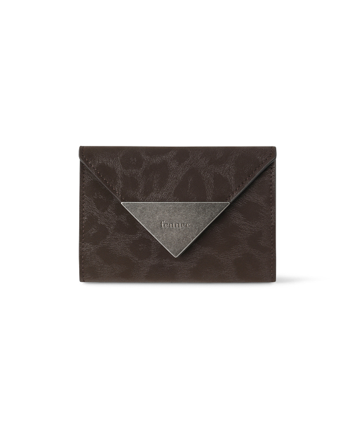 TRIANGLE NAME POCKET - LEOPARD BROWN