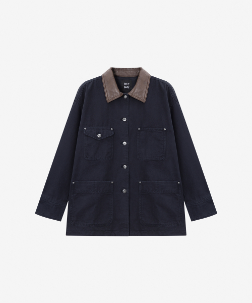 카라배색워크자켓 J1JK020B