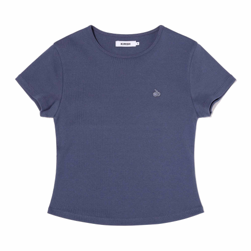 PLAIN SLIM-FIT T-SHIRT(DEEP BLUE)