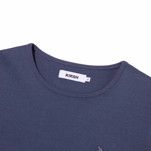 PLAIN SLIM-FIT T-SHIRT(DEEP BLUE)