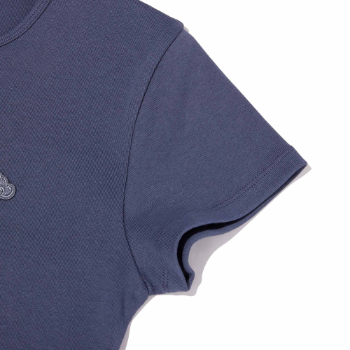 PLAIN SLIM-FIT T-SHIRT(DEEP BLUE)