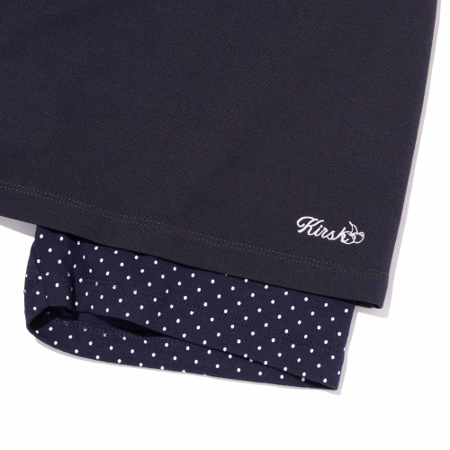 DOT INNER PANTS LAYERED SKIRT(DARK NAVY)