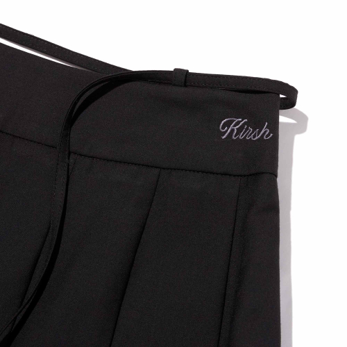INNER-PANTS DETAIL MINI PLEATS SKIRT(BLACK)