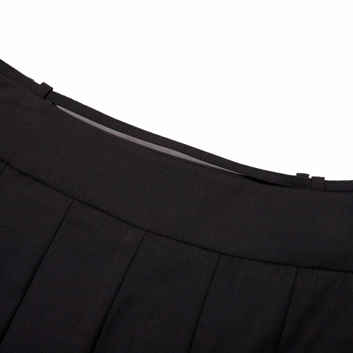 INNER-PANTS DETAIL MINI PLEATS SKIRT(BLACK)