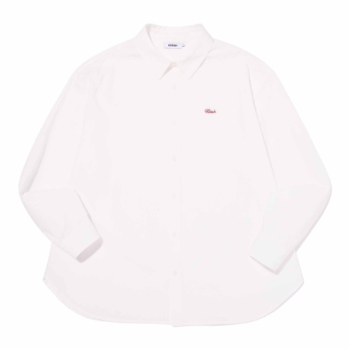 PLAIN LOOSE-FIT SHIRT(WHITE)