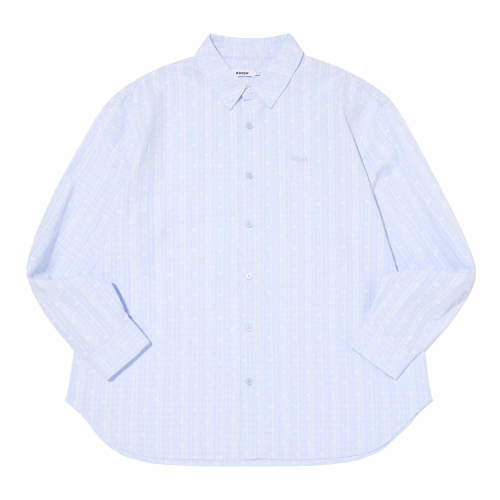 PLAIN LOOSE-FIT SHIRT(SKY)