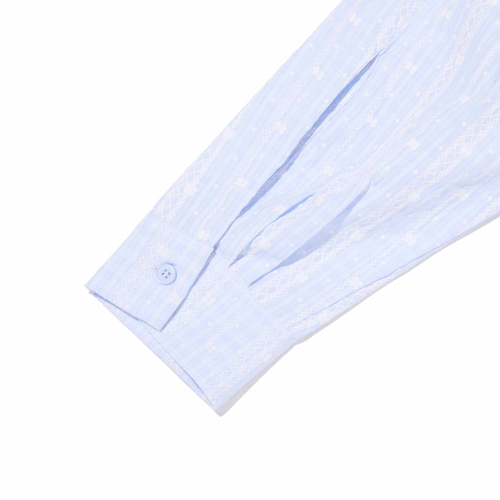 PLAIN LOOSE-FIT SHIRT(SKY)