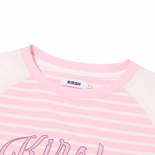 CHERRY GRAPHIC LOOSE-FIT STRIPE LONG SLEEVE(IVORY)
