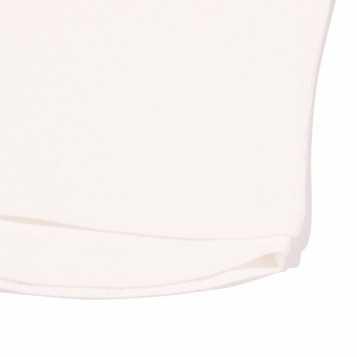 SLIM-FIT LAYERED RIBBED LONG SLEEVE(WHITE)