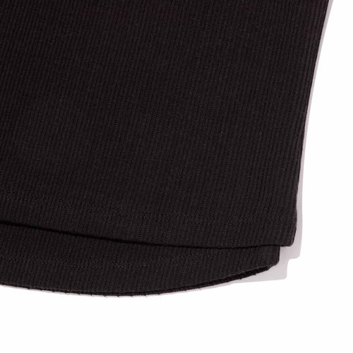 SLIM-FIT LAYERED RIBBED LONG SLEEVE(BLACK)