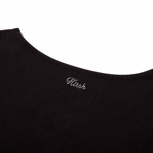 SLIM-FIT LAYERED RIBBED LONG SLEEVE(BLACK)